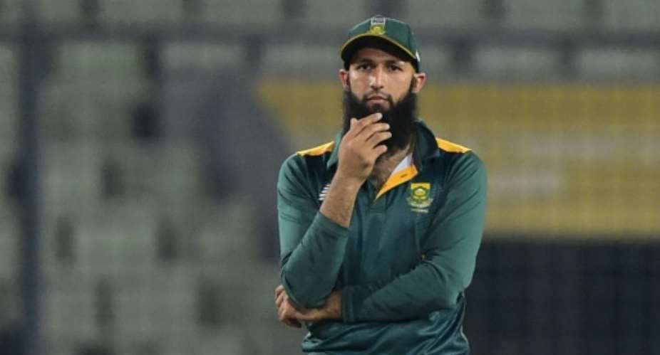 South African captain Hashim Amla reacts during the second One Day International match between Bangladesh and South Africa at the Sher-e-Bangla stadium in Dhaka on July 12, 2015.  By Munir Uz Zaman AFPFile