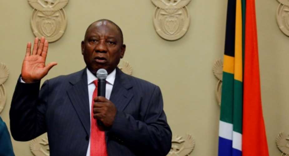 Ramaphosa led talks to end white minority rule.  By MIKE HUTCHINGS POOLAFPFile