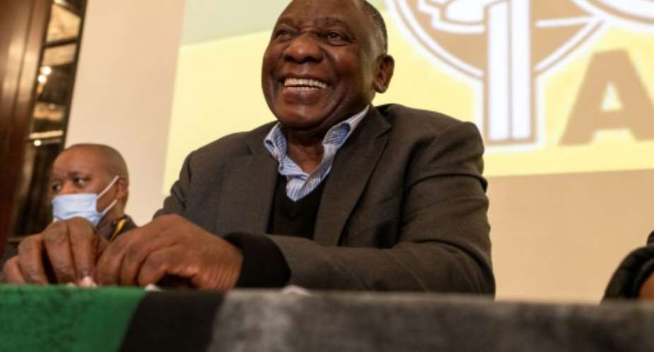 Ramaphosa will lead what the ANC calls a government of national unity.  By Wikus de Wet (AFP)