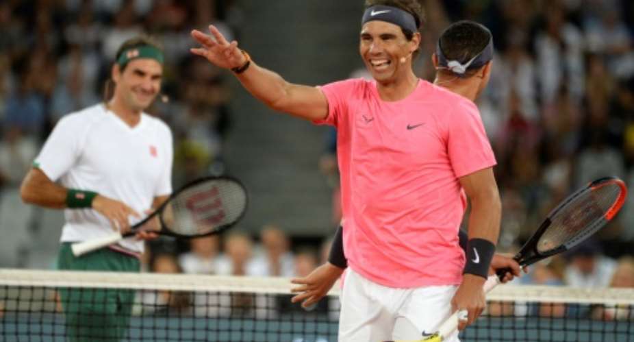 Roger Federer and Rafael Nadal were miked up as they enjoyed themselves playing an exhibition doubles with American billionaire  Bill Gates and South African comedian Trevor Noah.  By RODGER BOSCH AFP