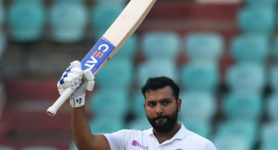 Rohit Sharma hit two hundreds for India against South Africa in his debut as a Test opener.  By NOAH SEELAM AFP