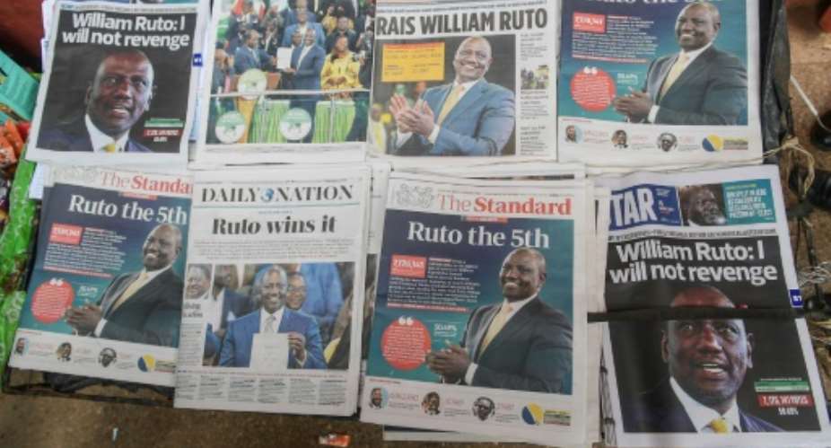 Ruto is set to become Kenya's fifth president since independence from Britain.  By Simon MAINA AFP