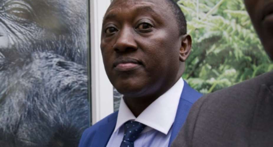 Rwanda's intelligence chief General Karenzi Karake leaves the Rwanda High Commission in London after a court in Britain dropped an extradition case against him on August 10, 2015.  By Justin Tallis AFPFile