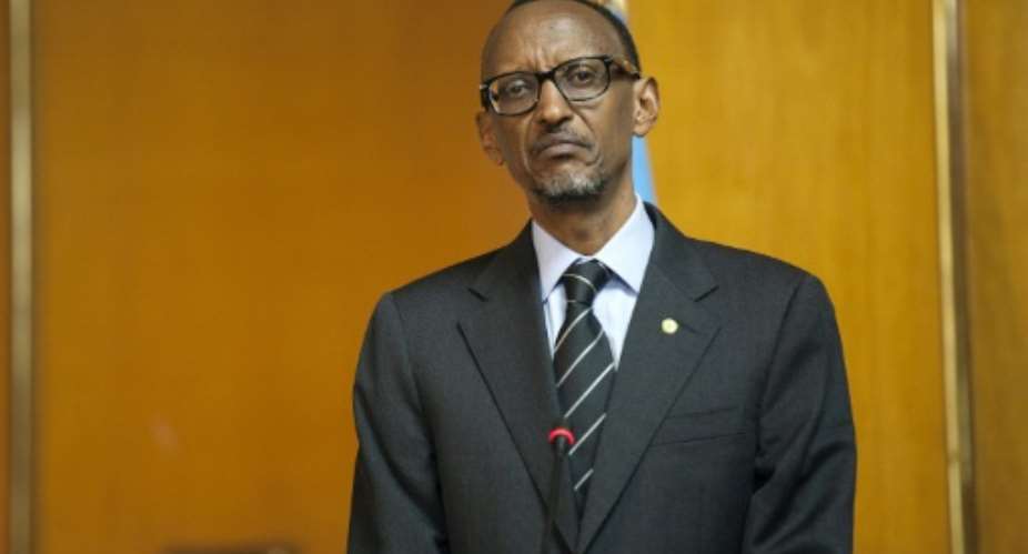 Rwandan lawmakers voted to pass a constitutional attendement enabling President Paul Kagame pictured to run for a third consecutive term in 2017.  By Zacharias Abubeker AFPFile