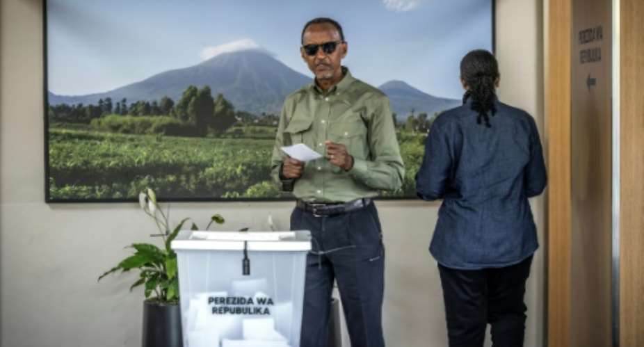 Rwandas de facto leader since the end of the 1994 genocide, Kagame faces several challenges.  By LUIS TATO (AFP/File)