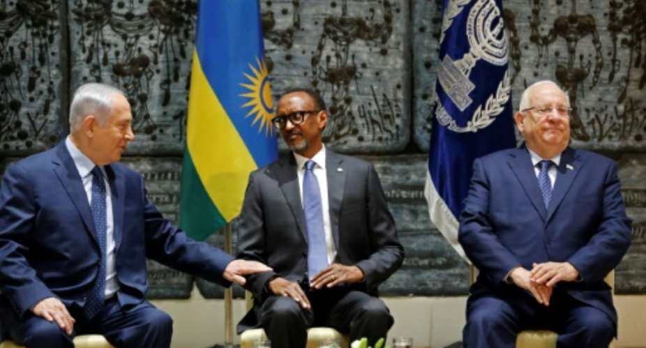 Rwandas President Paul Kagame says he wants stronger ties with Israel at talks with Israels president and prime minister.  By THOMAS COEX (AFP)