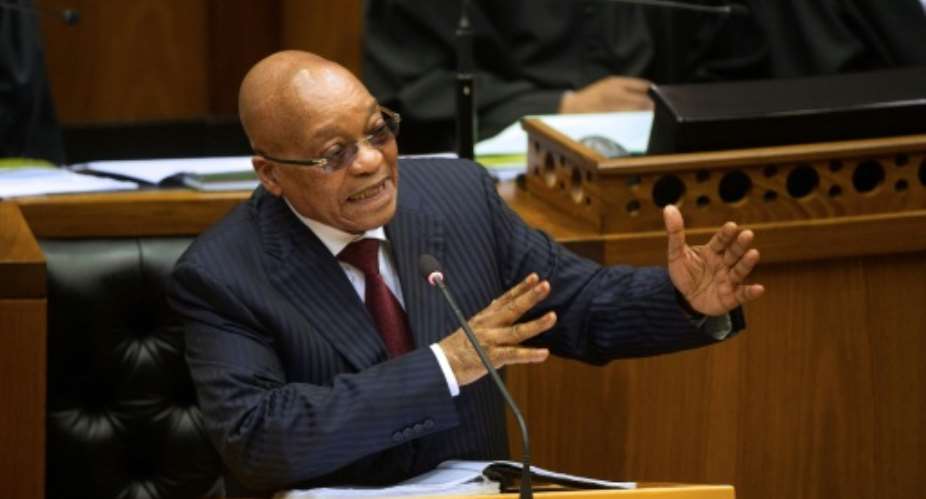 South African President Jacob Zuma has been accused of having accepted bribes from international arms manufacturers in a 1999 deal.  By Rodger Bosch AFPFile