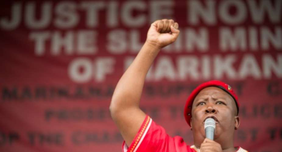 South Africa's Economic Freedom Fighters leader Julius Malema was expelled from the ANC in 2012.  By Mujahid Safodien AFPFile