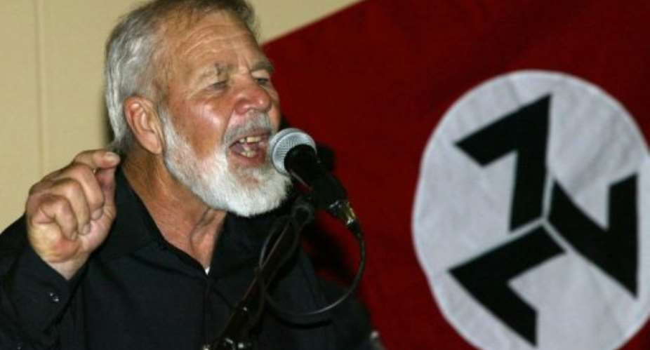 White extremist Eugene Terre'Blanche was bludgeoned to death last year.  By Alexander Joe AFP