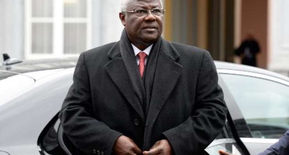 President of Sierra Leone, Ernest Bai Koroma arrives to attend a conference on Ebola on March 3, 2015 in Brussels, Belgium.  By Thierry Charlier AFPFile