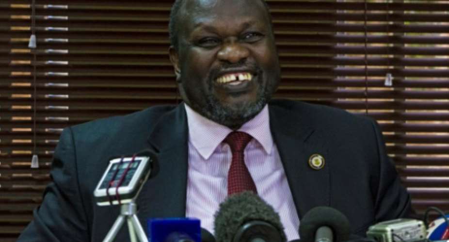South Sudan's rebel leader Riek Machar was re-appointed vice president in February 2016.  By Isaac Kasamani AFPFile