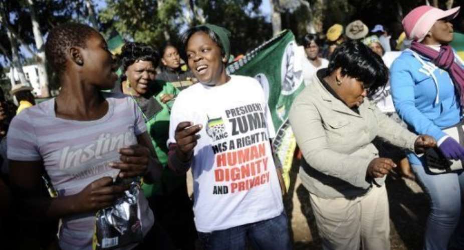The ANC expected 15,000 to join yesterdays protest but only about 1,000 turned up.  By Stephane de Sakutin (AFP)