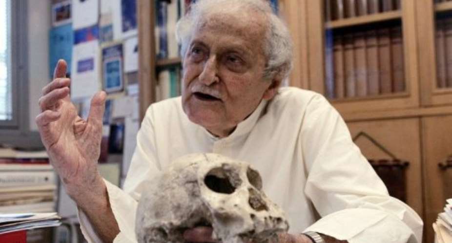 South African paleontologist Phillip Tobias, pictured in 2006.  By Alexander Joe AFPFile