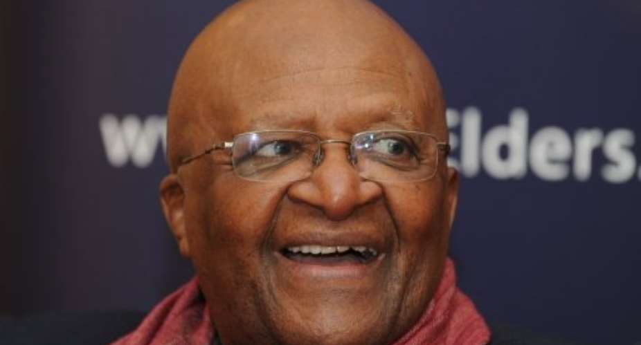 Desmond Tutu said he had been wrestling with his conscience over Tony Blair.  By Sajjad Hussain AFPFile