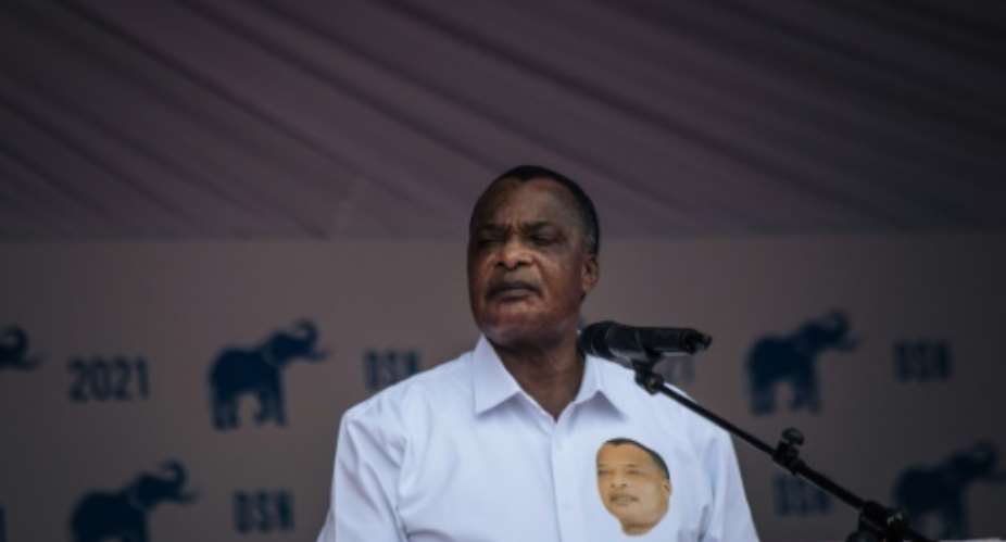 Sassou Nguesso, who is officially 80 and remains fit, is widely expected to run for a fifth term in 2026.  By ALEXIS HUGUET AFPFile