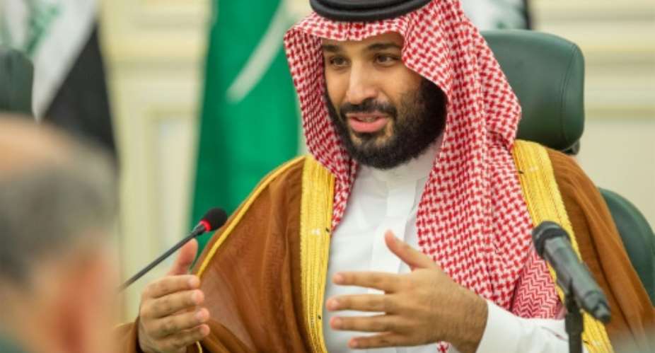 Saudi Crown Prince Mohammed bin Salman, pictured in April 2019, met with General Mohamed Hamdan Dagalo, the deputy chief of Sudan's transitional military council.  By Bandar AL-JALOUD Saudi Royal PalaceAFPFile