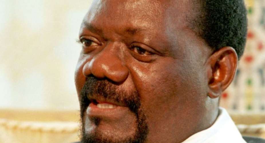 Savimbi, pictured in 1996.  By ISSOUF SANOGO AFP