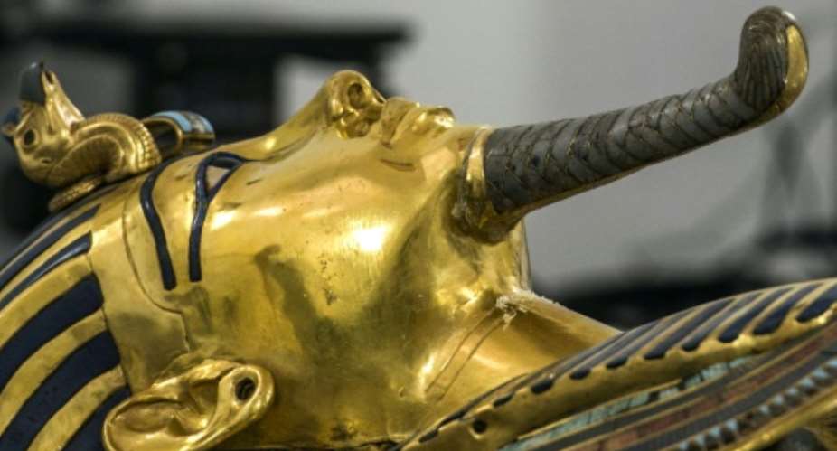 The golden mask of Tutankhamun.  By Khaled Desouki AFP