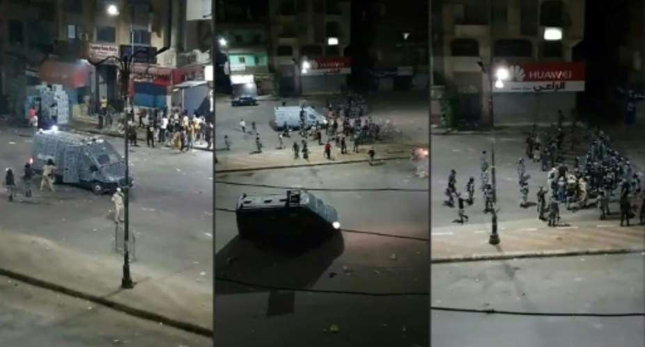 Security forces and protestors faced an hour-long standoff at the weekend in the port city of Suez.  By - MOHAMED SAIED'S FACEBOOK ACCOUNTAFPFile