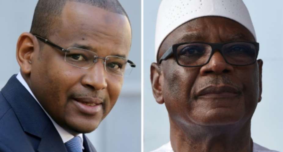 Seized: Malian Prime Minister Boubou Cisse, left, and President Ibrahim Boubacar Keita.  By Ludovic MARIN, Sia KAMBOU AFP