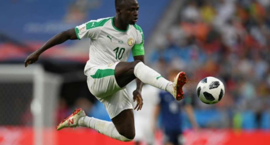 Senegal forward Sadio Mane in action against Japan.  By JORGE GUERRERO AFP