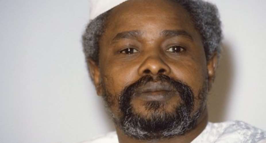 A picture taken on January 17, 1987, shows then-Chads president Hissene Habre in NDjamena.  By Dominique Faget (AFP/File)