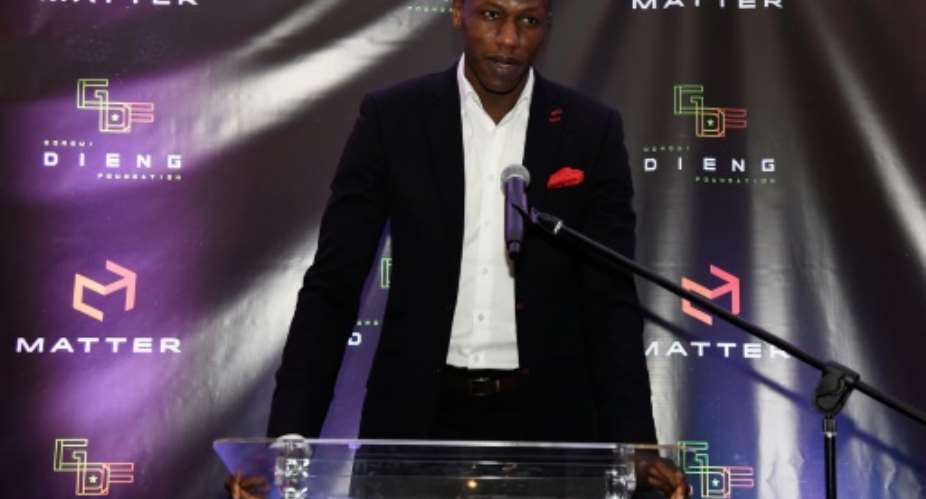 Senegalese international Gorgui Dieng of the Minnesota Timberwolves was nurtured by the SEED Project that is now sponosring the first NBA Academy basketball training center in Africa.  By Hannah Foslien (GETTY IMAGES/AFP/File)