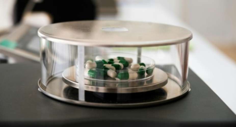 Senegalese pharmaceutical Teranga Pharma launched Drepaf for treatment of sickle cell disease.  By SEYLLOU (AFP)