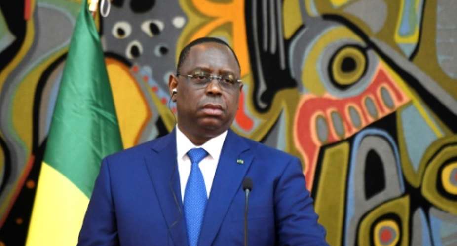 Senegalese President Macky Sall has been in power since 2012 and secured 58 percent of the popular vote in the recent election.  By SEYLLOU AFP