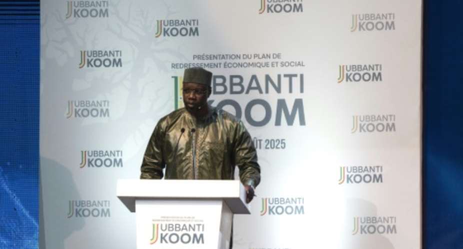 Senegalese Prime Minister Ousmane Sonko unveiled a new economic plan for reviving the economy.  By SEYLLOU (AFP)