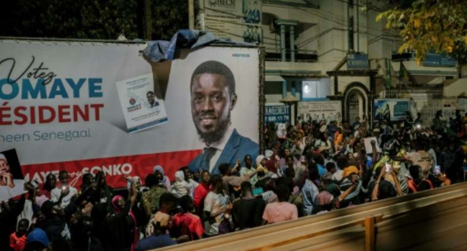 Senegal's anti-establishment candidate for president Bassirou Diomaye Faye promised voters deep change.  By Carmen Abd Ali AFP