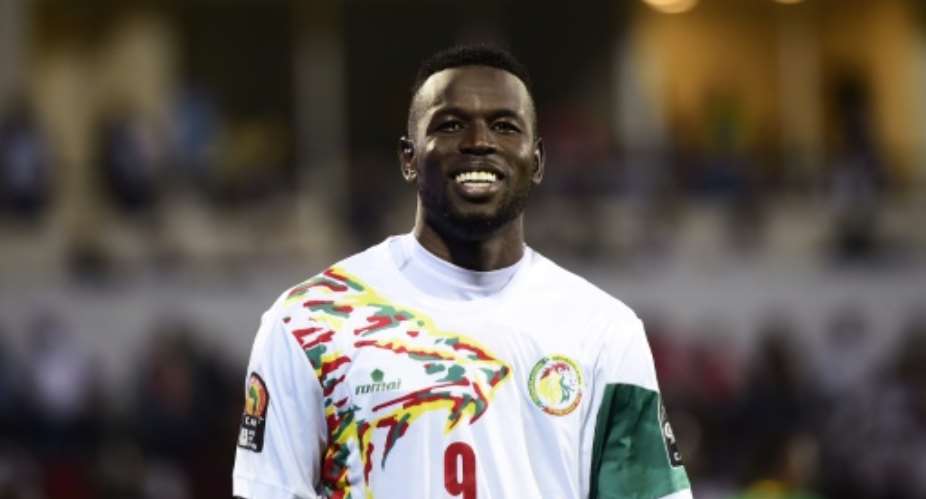 Senegal's forward Mame Biram Diouf, pictured in January 2017, has a knee injury.  By KHALED DESOUKI AFPFile