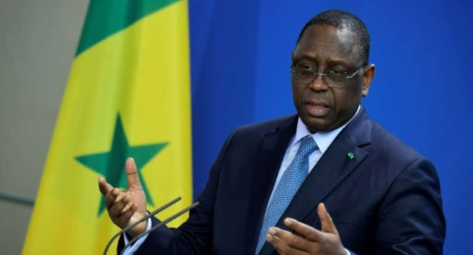 Senegal's President Macky Sall defended his country's ban on same-sex activity.  By Tobias SCHWARZ AFP