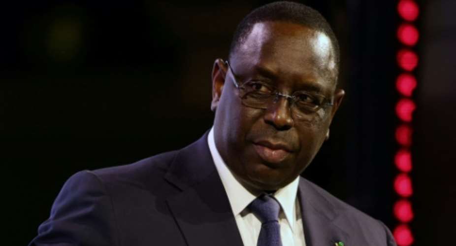 Senegal's President Macky Sall pictured at a conference in Paris on February 16, 2022.  By SARAH MEYSSONNIER POOLAFPFile