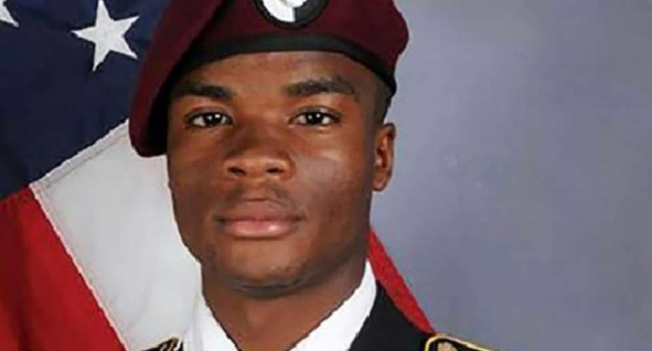 Sergeant La David Johnson, 25, was killed in southwest Niger in early October along with three other US soldiers.  By - US Department of DefenseAFPFile
