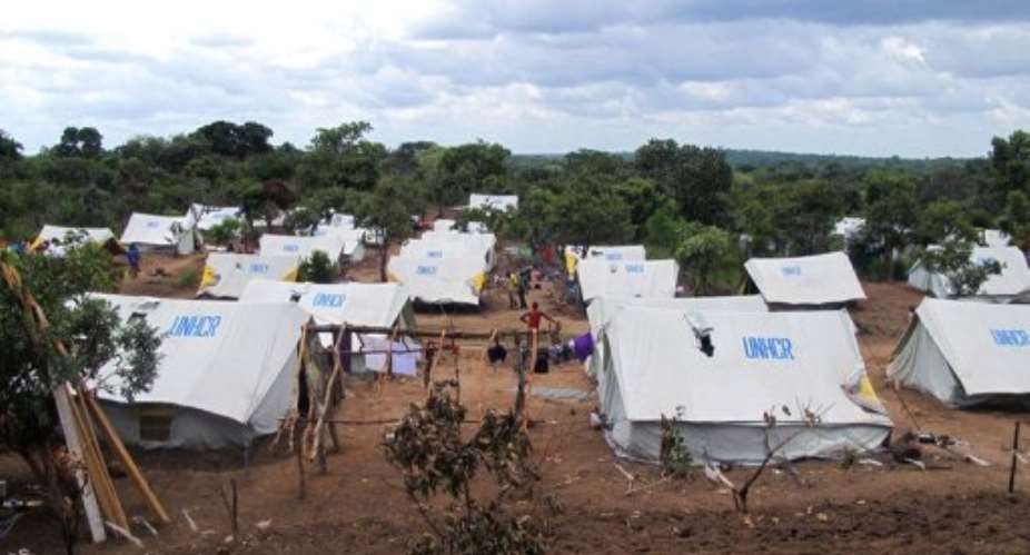 A UN refugee camp for refugees from the Central African Republic in Nangungue, eastern Cameroon on April 12, 2013.  By Reinnier Kaze (AFP/File)