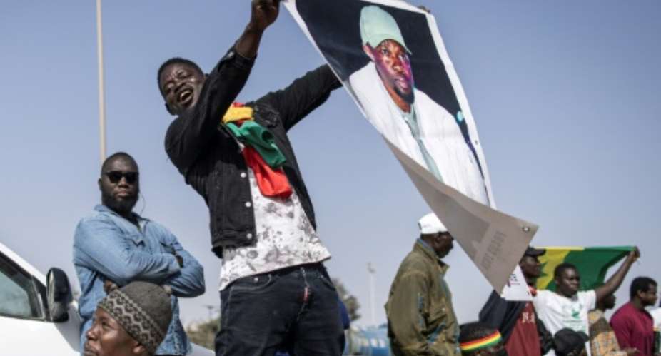 Several hundred protestors in Dakar on Saturday demanded that Senegal's presidential elections be held before April 2.  By JOHN WESSELS AFP