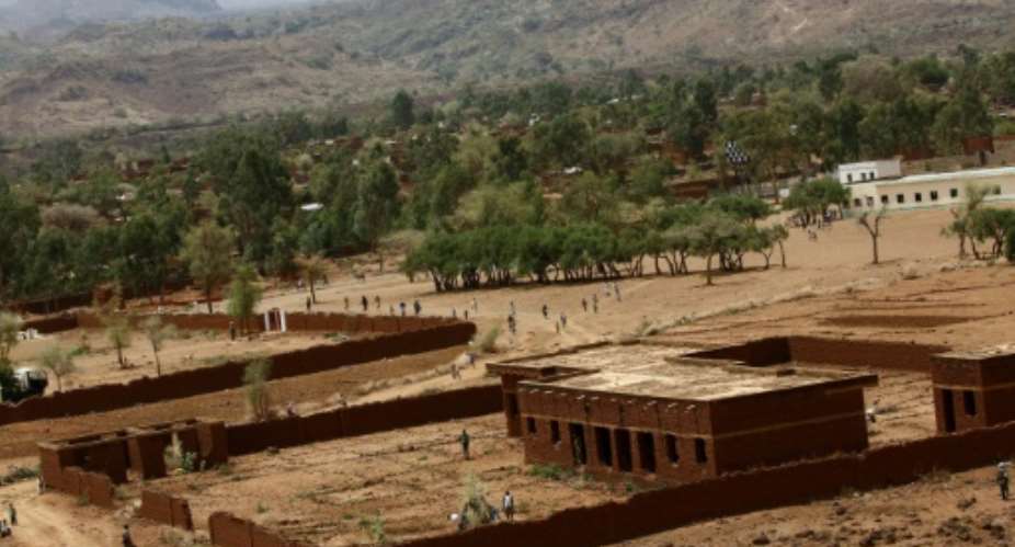 Several people are still feared to be buried after rocks crashed down onto their houses in the mountainous Jebel Marra region of Darfur pictured June 2017.  By ASHRAF SHAZLY AFPFile