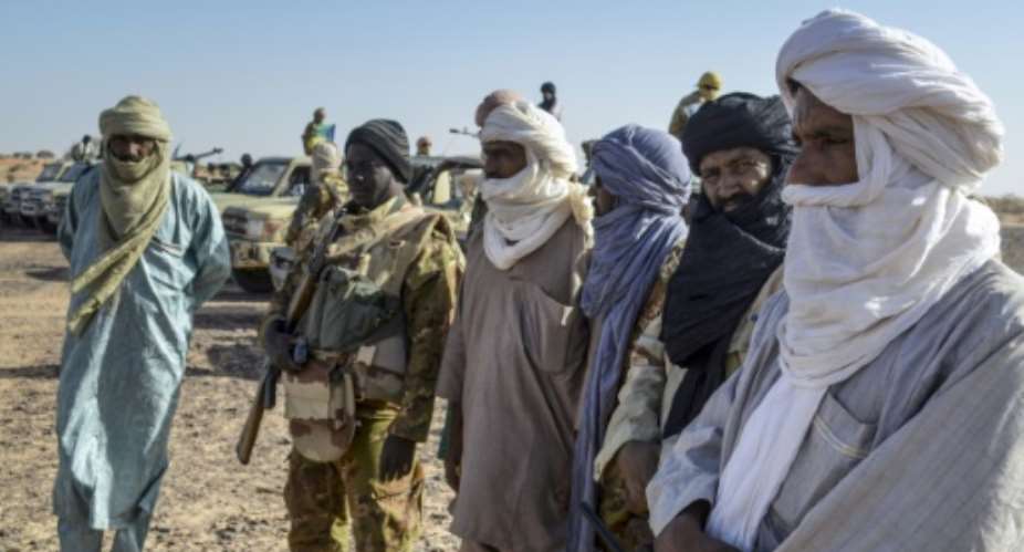 Several Touareg defence groups have been working with the Malian army to fight against jihadist violence in the country's northeast.  By Souleymane AG ANARA AFPFile