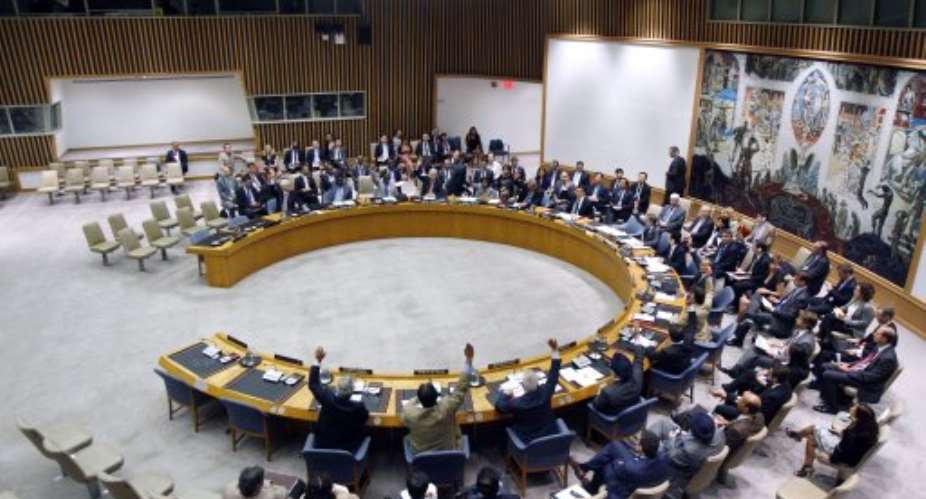 The UN Security Council.  By Devra Berkowitz AFPUNITED NATIONSFile