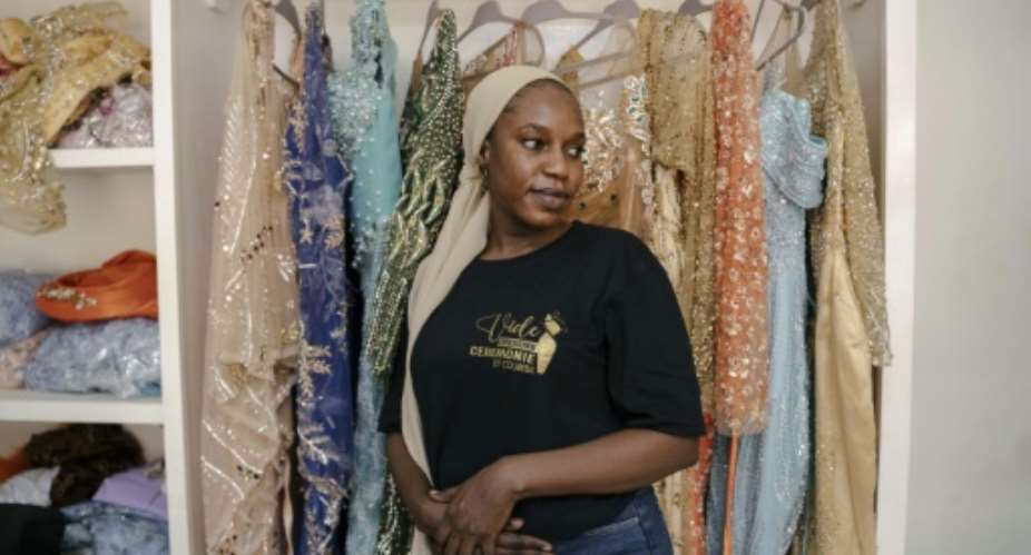 Seynabou Sarr launched her second-hand boutique in 2018.  By CARMEN ABD ALI (AFP)