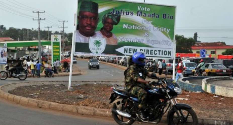 Bio is the main adversary to President Ernest Koroma.  By Issouf Sanogo (AFP)