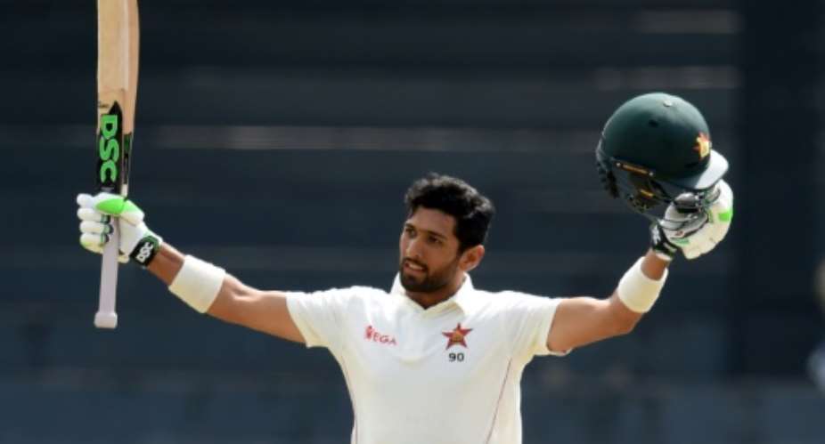Sikandar Raza 127 top-scored for Zimbabwe with his maiden Test ton in the one-off Test against Sri Lanka.  By ISHARA S. KODIKARA AFPFile