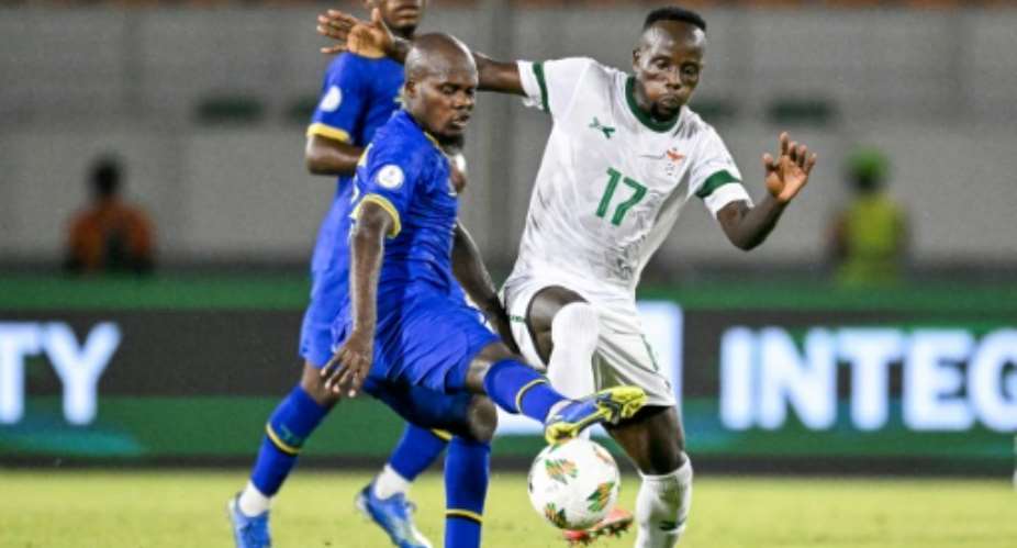 Simba scorer Clatous Chama R playing for Zambia against Tanzania in the 2024 Africa Cup of Nations..  By SIA KAMBOU AFP
