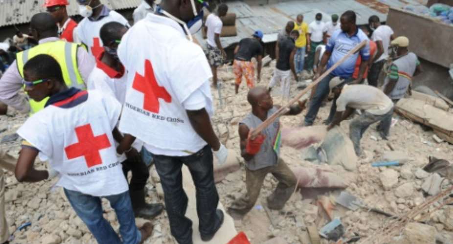 Building collapses are common in Nigeria, particularly during seasonal rains.  By Pius Utomi Ekpei AFPFile