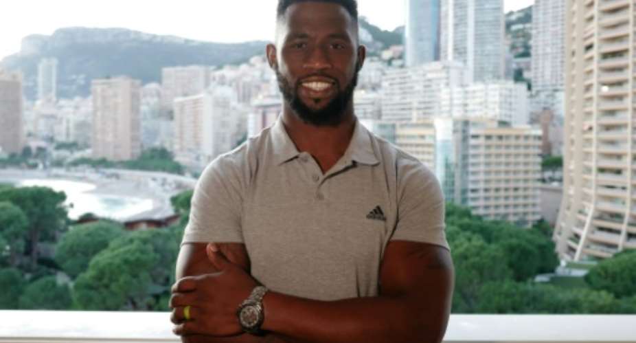 Siya Kolisi was in Monaco to collect a 'Champion of Peace' but looks forward to getting back to training.  By VALERY HACHE AFP
