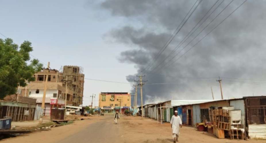 Smoke billows in southern Khartoum on June 12, 2023 during fighting between Sudan's army and paramilitaries.  By - AFPFile