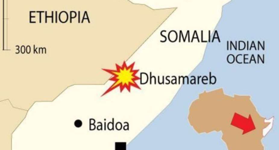 Attackers hit a hotel in Dhusamareb, in the central Galgadud region.  By  (AFP/Graphics)