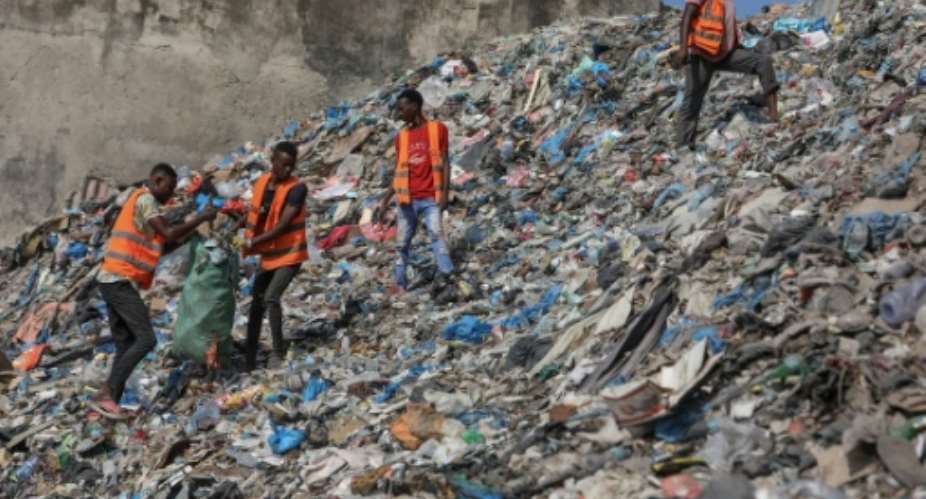Somalias beaches are drowning in plastic.  By Hassan Ali Elmi (AFP/File)
