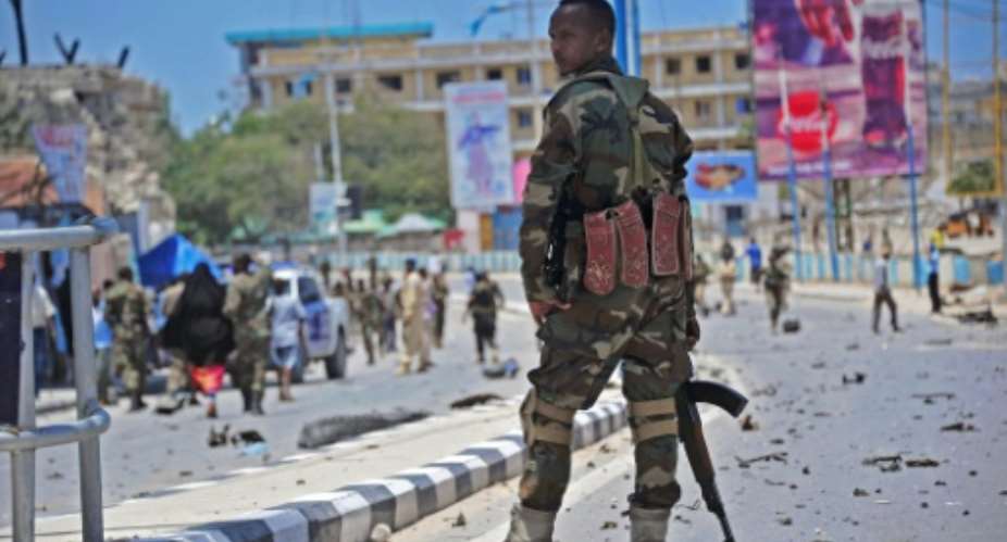Somalia's security services have struggled to contain Shabaab attacks in Mogadishu, which the Al-Qaeda-linked group has regularly carried out since November 2015.  By Mohamed Abdiwahab AFPFile